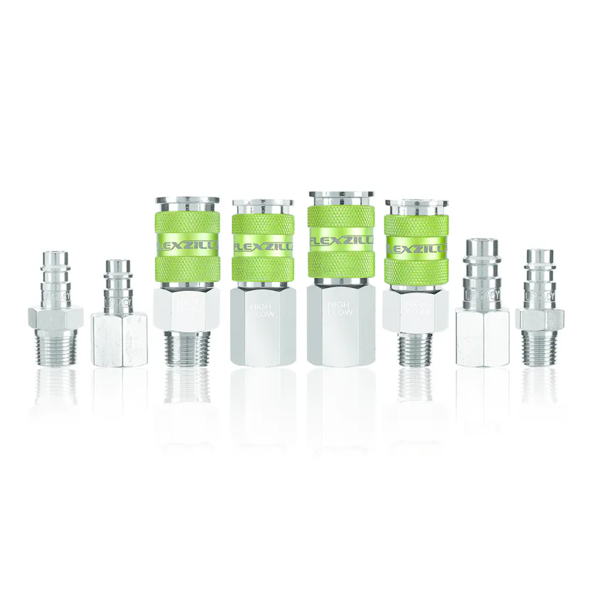 Legacy Flexzilla Pro High Flow Air Hose Fitting Plugs - 1/4" Body 3/8" MNPT (10 Pack) A53640FZ-X