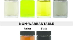 PAG oil gradually darkens as it picks up moisture and particles. Dirty oil can clog expansion valves and orifice tubes, depriving the compressor of the lubrication it needs to reduce friction and heat – a non-warrantable failure. PAG oil gradually darkens as it picks up moisture and particles. Dirty oil can clog expansion valves and orifice tubes, depriving the compressor of the lubrication it needs to reduce friction and heat – a non-warrantable failure.