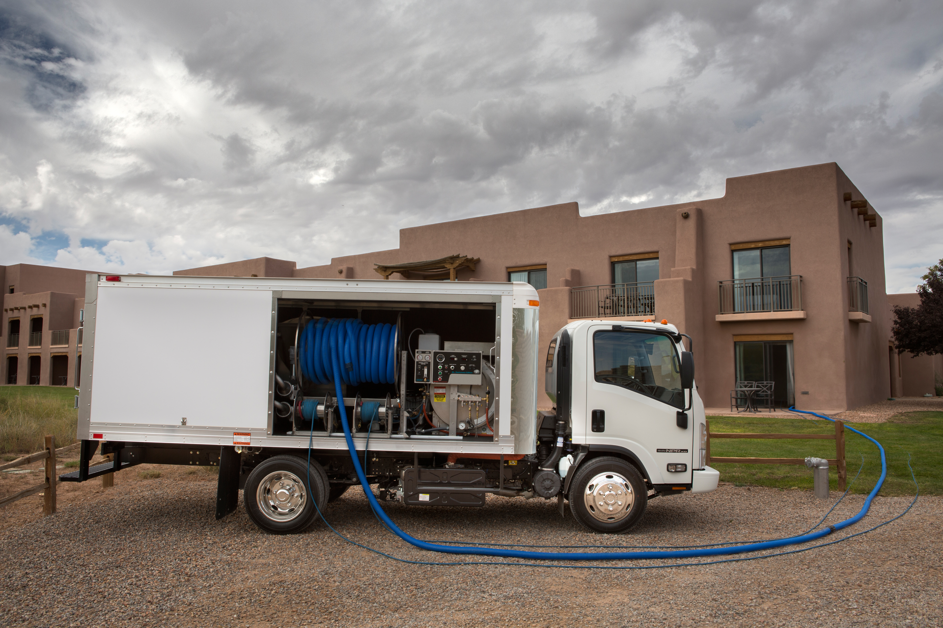 Because a power take-off has to be able to transmit a sufficient amount of power to operate a particular piece of auxiliary equipment, they come in many sizes and various capabilities to meet output requirements. Photo courtesy of Isuzu Commercial Truck of America