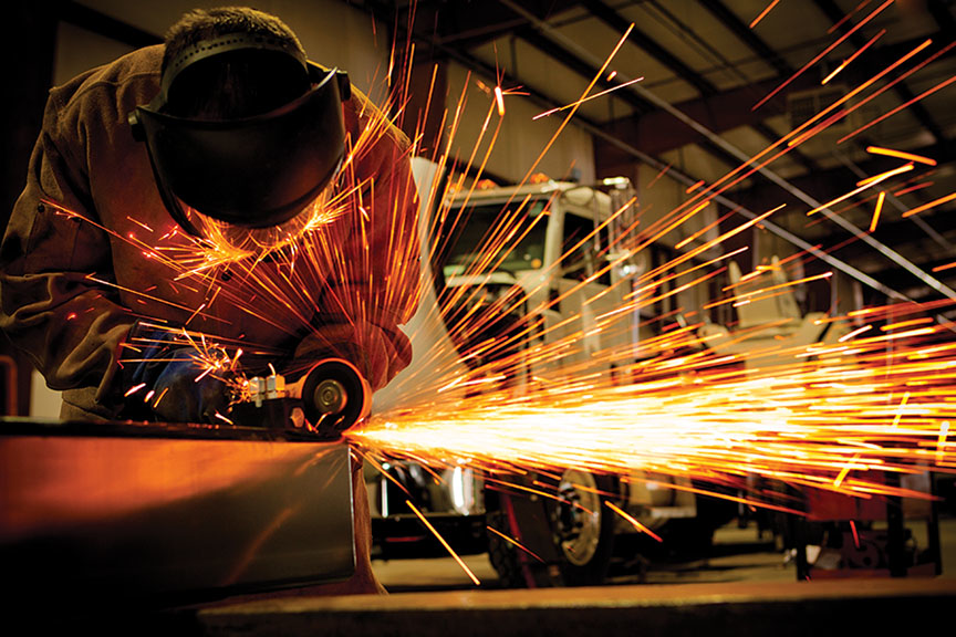 When repairing and refinishing vehicles, workers are exposed to an assortment of physical and chemical hazards that can result in injury, ill health or a combination thereof. However, by creating, implementing and maintaining certain practices, the workplace can be made safer and healthier, resulting in a more productive shop. Photo courtesy of Rush Truck Centers