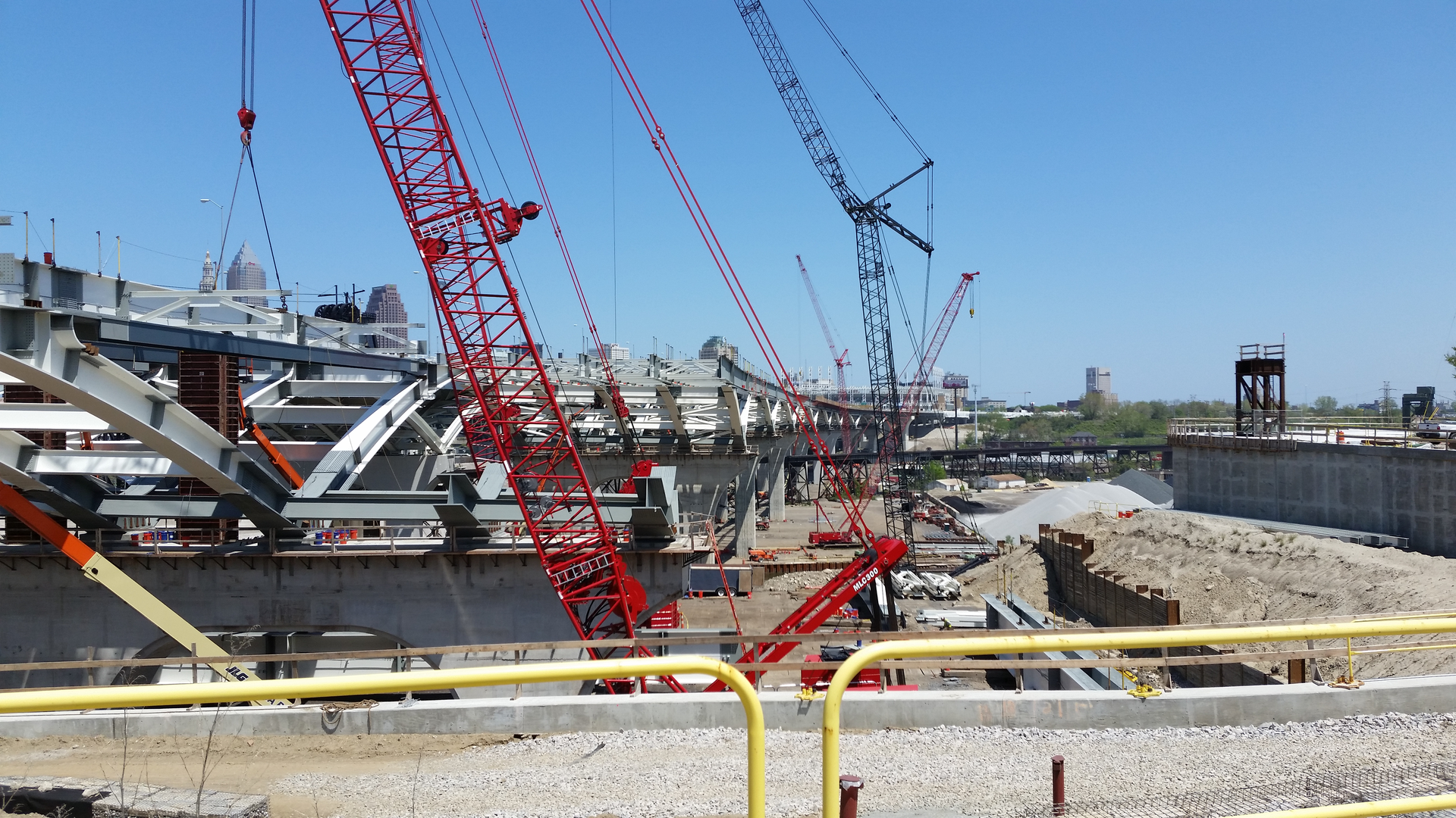 Bridge construction.