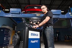 It is important to use the term “fluid exchange” rather than “flush equipment.' A fluid exchange is performed by removing the existing fluid and adding new fluid to replace it. There are many exchange systems on the market with the main differences being how long the exchange takes and how well they are equipped with the necessary adapters and fluid reservoirs to accommodate the wide variety of vehicles and fluids encountered in your shop. For information on the Mahle FluidPRO ATX-3 Automatic Transmission Fluid Exchange System, visit VehicleServicePros.com/10099735 It is important to use the term “fluid exchange” rather than “flush equipment.' A fluid exchange is performed by removing the existing fluid and adding new fluid to replace it. There are many exchange systems on the market with the main differences being how long the exchange takes and how well they are equipped with the necessary adapters and fluid reservoirs to accommodate the wide variety of vehicles and fluids encountered in your shop. For information on the Mahle FluidPRO ATX-3 Automatic Transmission Fluid Exchange System, visit VehicleServicePros.com/10099735