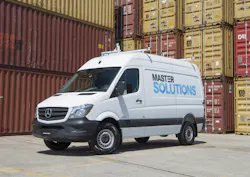 One of the Mercedes-Benz vans. One of the Mercedes-Benz vans.