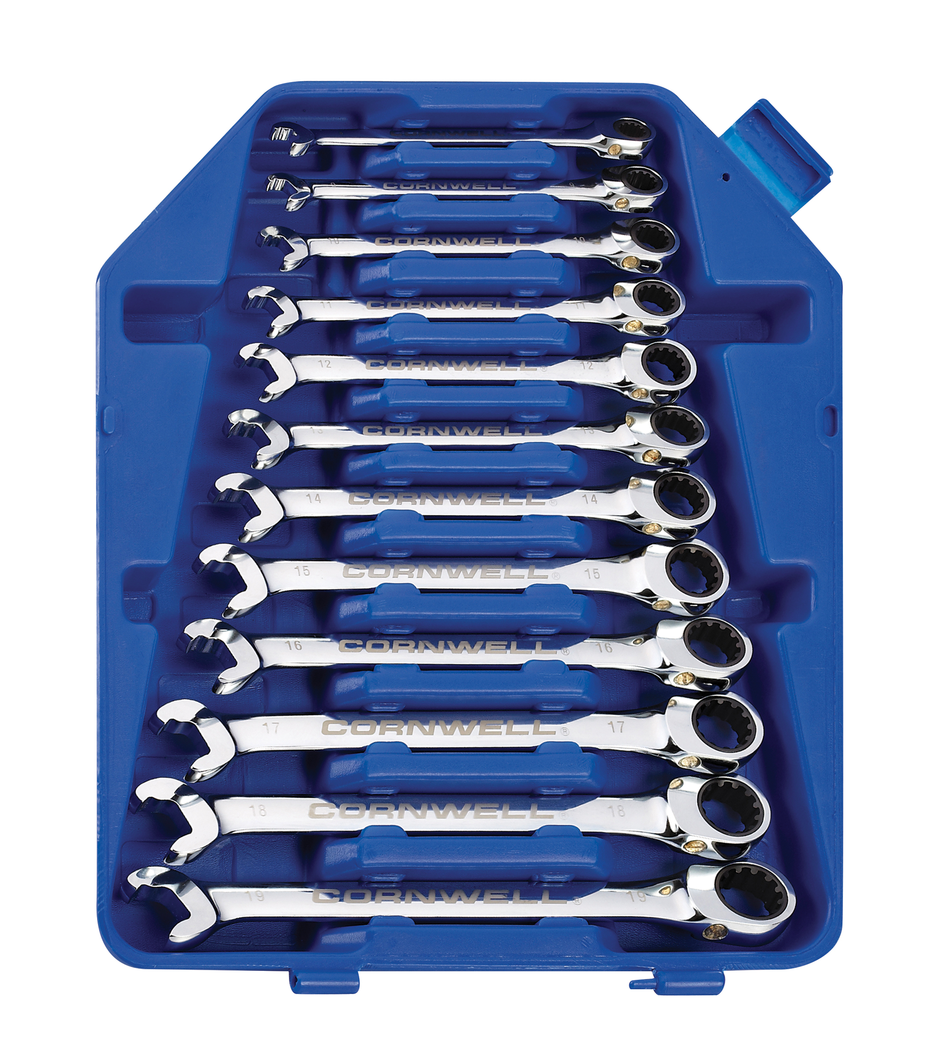 Cornwell 12 pc Metric Ratcheting Combination Speed Wrench Set 57e05aad97dda