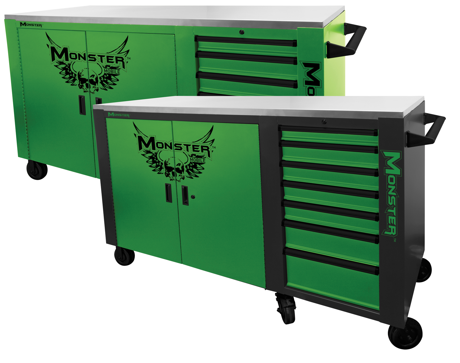 Monster 72 Cart Locker And 35 Flip Top Service Cart Combo 57ed77d06e21f