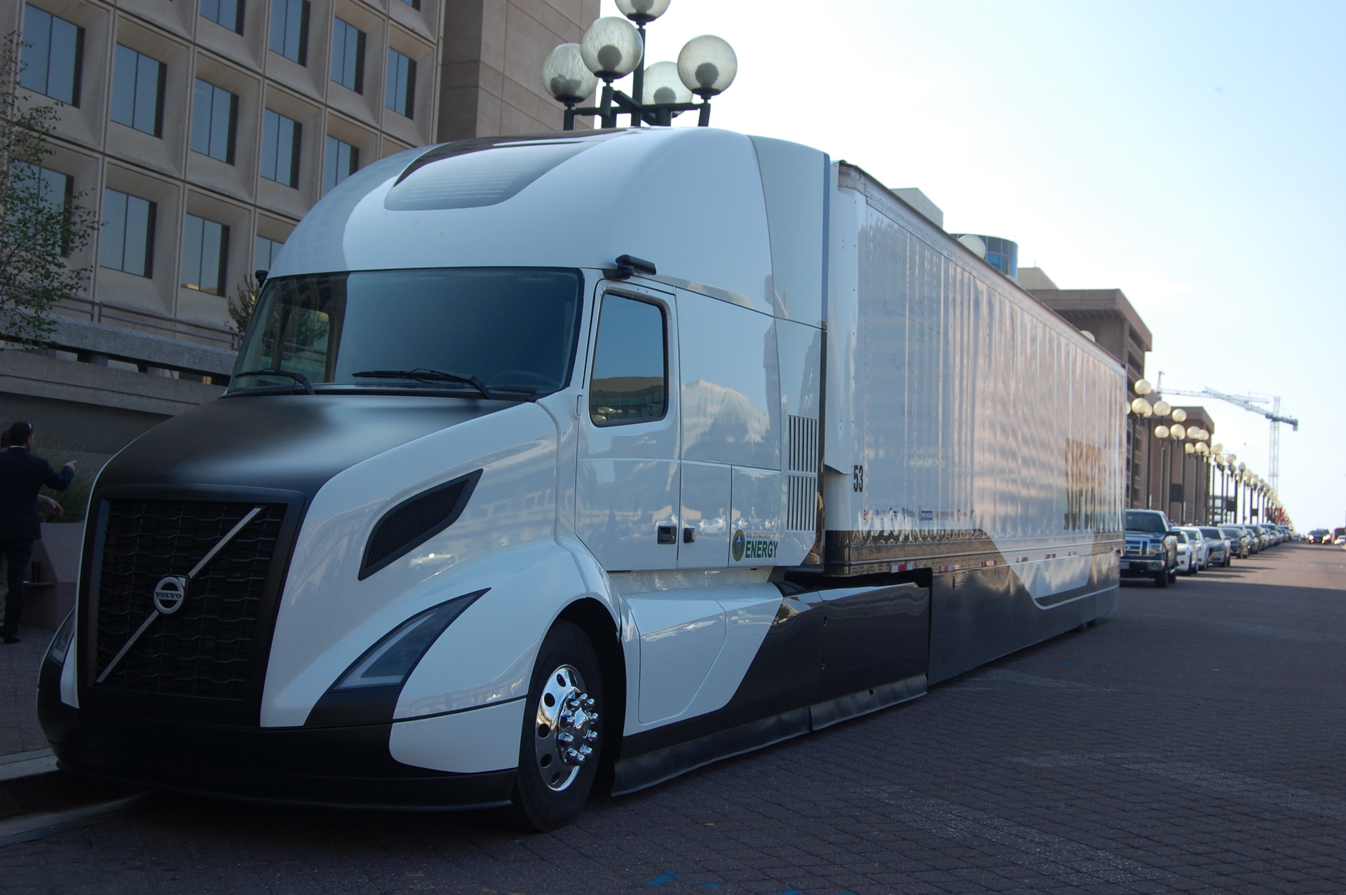 Volvo presented its SuperTruck at the U.S. Department of Energy in Washington, D.C.