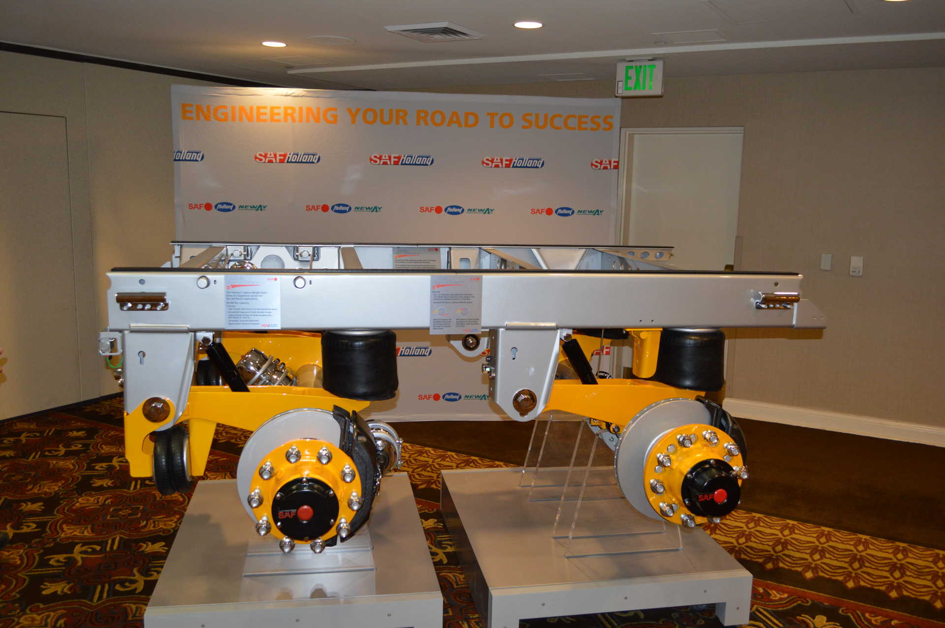 SAF-Holland has introduced its CBX40 AeroBeam Sliding Air Suspension System, said to be the lightest weight air suspension in the industry.