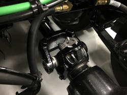 With a proactive u-joint maintenance, repair and replacement, fleets can avoid having a u-joint break and fail completely, leading to an immobile truck by the side of the road with the unattached driveshaft lying on the ground beneath the vehicle. With a proactive u-joint maintenance, repair and replacement, fleets can avoid having a u-joint break and fail completely, leading to an immobile truck by the side of the road with the unattached driveshaft lying on the ground beneath the vehicle.