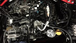 Photo shows a HUBB filter installed on a late model Toyota Scion. The intake was removed because they were installing a supercharger. Photo shows a HUBB filter installed on a late model Toyota Scion. The intake was removed because they were installing a supercharger.
