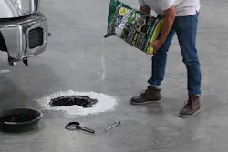 Eco-Absorb cleans common spills without clay.