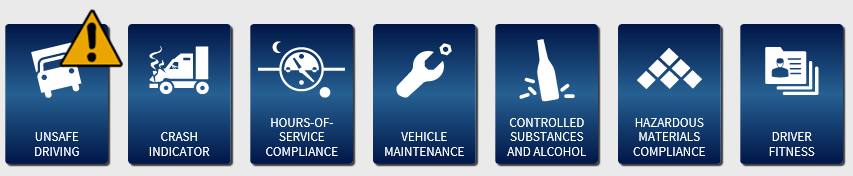 A score over the CSA/SMS acceptable &ldquo;threshold&rdquo; level is noted by a large golden triangle with an exclamation point in it next.