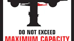 In addition to the standard signage included with ALI-certified ilfts, shops can affix additional signage to the lift itself which indicates proper usage and warning labels.