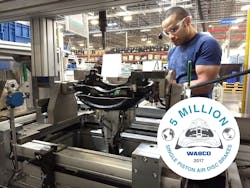 WABCO marked a historic milestone at NACV 2017 announcing the sale of more than five million single-piston air disc brakes worldwide. Responding to greater customer demand as U.S. fleets increasingly choose air disc brakes (ADB) over drum brakes, WABCO opened a new $20 million state-of-the-art manufacturing facility in North Charleston, South Carolina this year. The facility expands WABCO’s North America manufacturing capabilities and localizes production of its most advanced MAXXUS and MAXX22T ADBs for commercial vehicles. WABCO marked a historic milestone at NACV 2017 announcing the sale of more than five million single-piston air disc brakes worldwide. Responding to greater customer demand as U.S. fleets increasingly choose air disc brakes (ADB) over drum brakes, WABCO opened a new $20 million state-of-the-art manufacturing facility in North Charleston, South Carolina this year. The facility expands WABCO’s North America manufacturing capabilities and localizes production of its most advanced MAXXUS and MAXX22T ADBs for commercial vehicles.