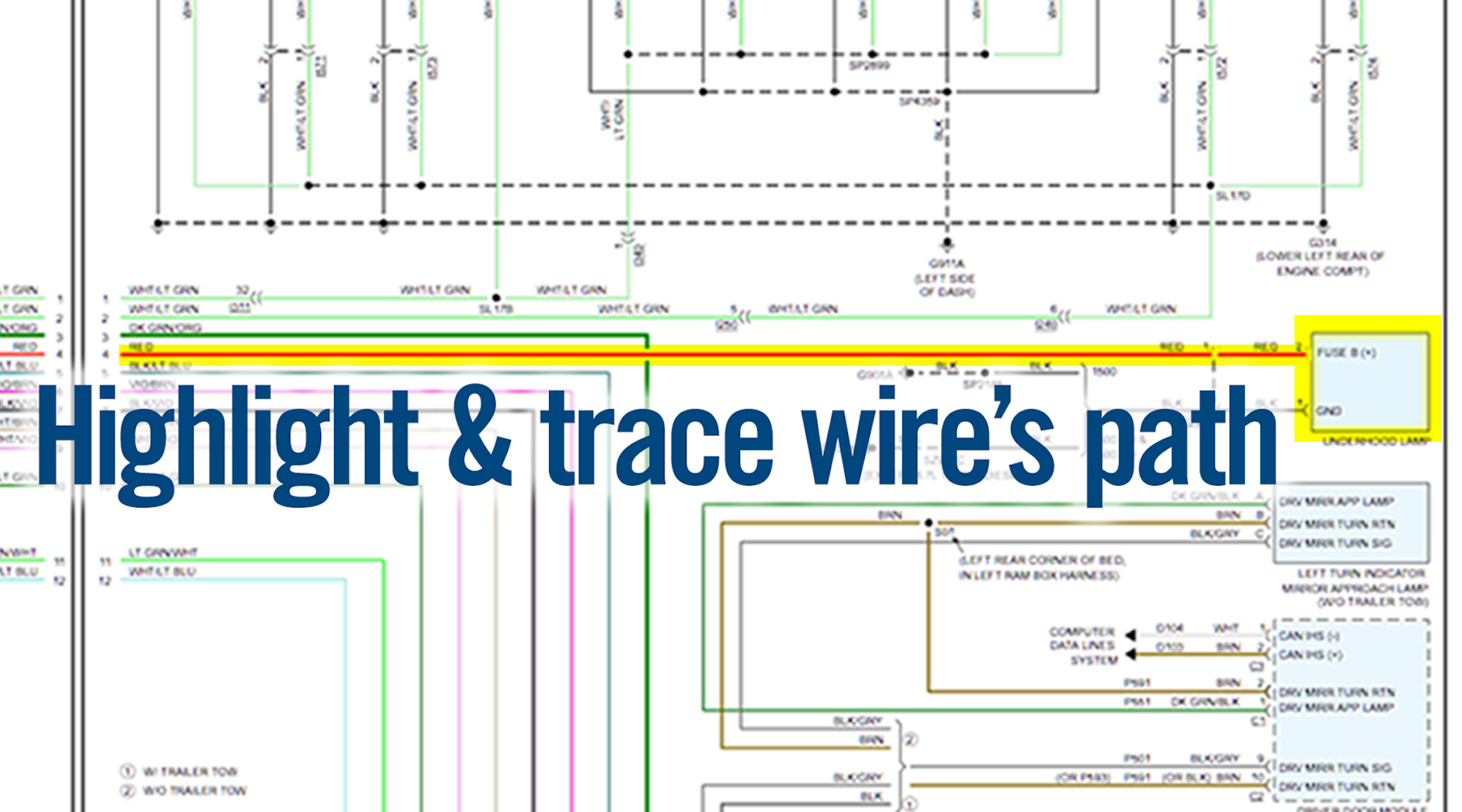 Alldata updates color wiring diagrams to include both non-OE and