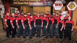 The full team from TA Truck Service during the 2017 TMCSuperTech Technician Skills Competition.