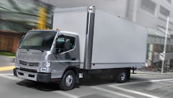 The new gas-powered FE160 from Mitsubishi Fuso will launch this spring. The new gas-powered FE160 from Mitsubishi Fuso will launch this spring.