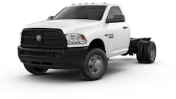 Ram's 2018 3500 Chassis Cab model now offers a rearview back-up camera standard. Ram's 2018 3500 Chassis Cab model now offers a rearview back-up camera standard.