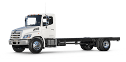 Hino Truck will relocate the rear shock upper mount on all 2018 conventional models. Hino Truck will relocate the rear shock upper mount on all 2018 conventional models.
