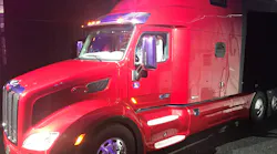 Peterbilt's Model 579 UltraLoft 80” integral sleeper features a double bunk with 48” clearance on the lower bunk and 39” clearance on the upper bunk, 70 cu. ft. of storage, and a closet space with 42” hanging height.