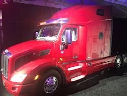 Peterbilt's Model 579 UltraLoft 80” integral sleeper features a double bunk with 48” clearance on the lower bunk and 39” clearance on the upper bunk, 70 cu. ft. of storage, and a closet space with 42” hanging height. Peterbilt's Model 579 UltraLoft 80” integral sleeper features a double bunk with 48” clearance on the lower bunk and 39” clearance on the upper bunk, 70 cu. ft. of storage, and a closet space with 42” hanging height.