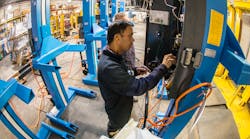 A lift technician completing an annual inspection should check all key lift components for signs of wear or damage. Experts from SLEC note their technicians complete a comprehensive 15-point maintenance and safety inspection for this process.