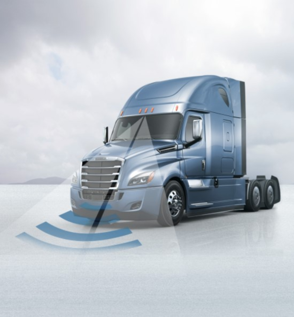 The Freightliner Cascadia with Detroit Assurance 4.0 suite of safety systems