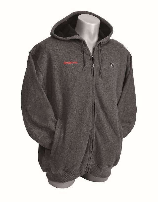 Heated snap new arrivals on hoodie