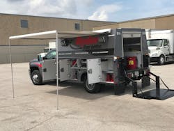 Ryder’s Jenn Dixon says the company’s mobile maintenance vehicles are state-of-the-art service facilities on wheels. Ryder’s Jenn Dixon says the company’s mobile maintenance vehicles are state-of-the-art service facilities on wheels.