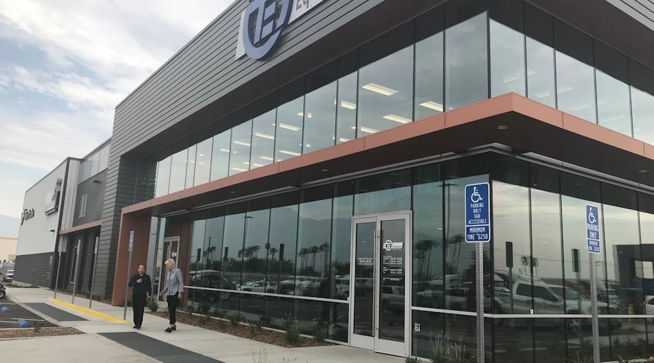 Officially opened in June, the certified Mack, Volvo and Wabash dealer operation spans 174,000 sq. ft. on 14 acres, with a capacity to service 102 Class 8 trucks at one time.