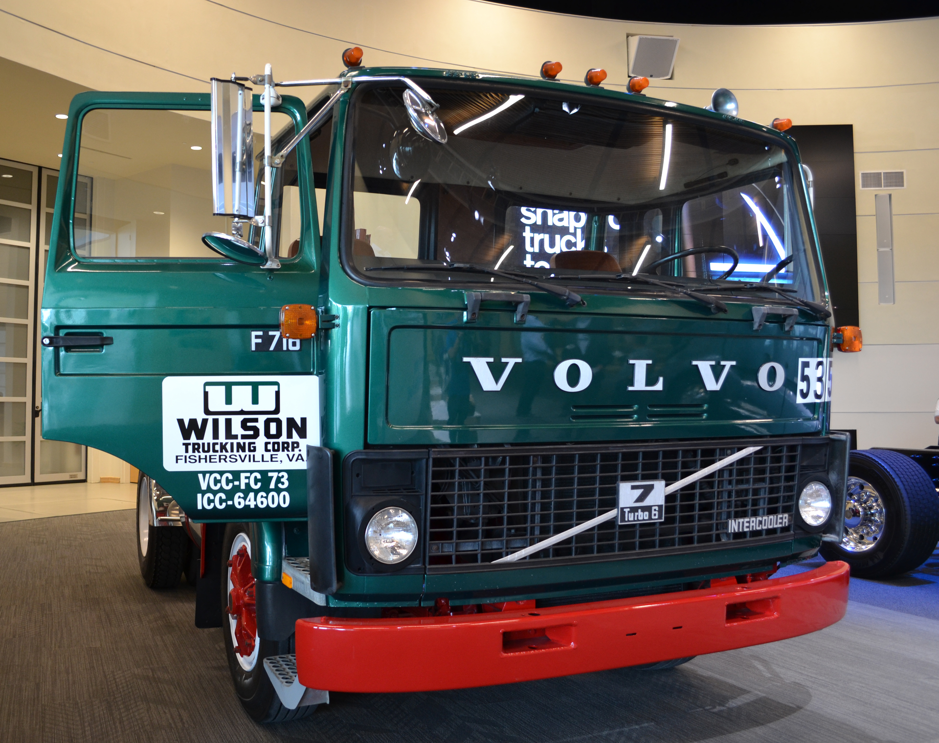 A 1982 Volvo F7, the first Volvo truck built at Volvo&rsquo;s New River Valley assembly facility, will reside at the Volvo Trucks Customer center, adjacent to the plant.