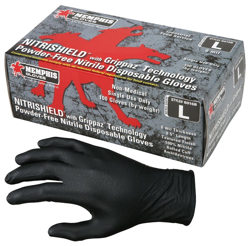NitriShield Gloves with Grippaz Technology, No. 6026B Fleet Maintenance