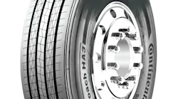 The Continental tire-mounted TPMS sensor allows fleets to monitor tire pressure and temperature in real-time while the vehicle is en route.