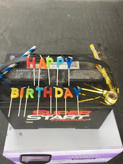 The 'birthday' of the battery can be used as a sales tool. How long does the average battery last in your area? Environmental conditions such as extreme cold or heat affect the average life of a battery. The 'birthday' of the battery can be used as a sales tool. How long does the average battery last in your area? Environmental conditions such as extreme cold or heat affect the average life of a battery.