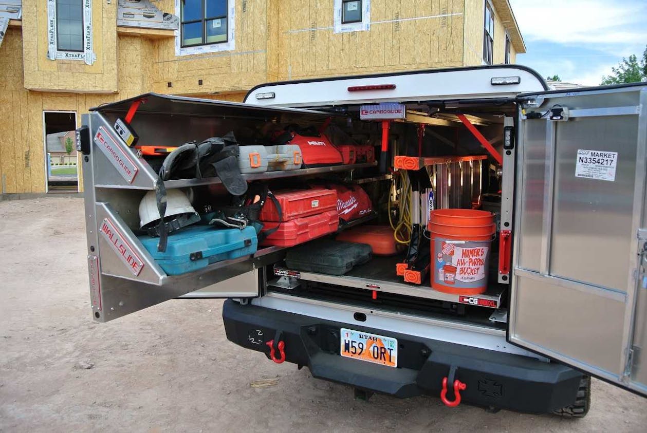 Truck WallSlide work truck storage system Fleet Maintenance