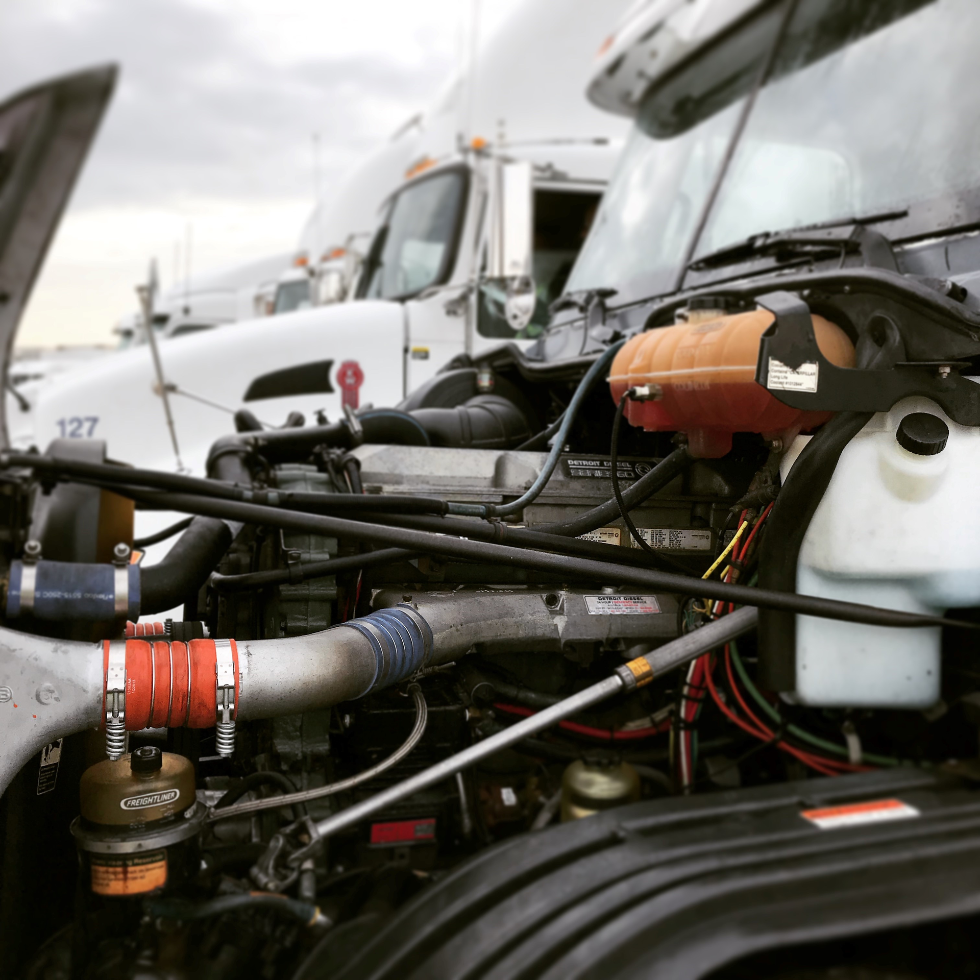 There are four fluids you need to check under the hood before getting behind the wheel of a Class 8 tractor: engine oil, coolant, power steering fluid and windshield washer fluid.