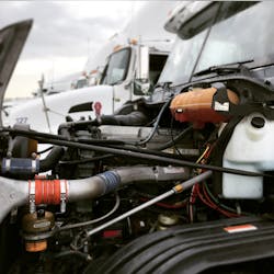 There are four fluids you need to check under the hood before getting behind the wheel of a Class 8 tractor: engine oil, coolant, power steering fluid and windshield washer fluid. There are four fluids you need to check under the hood before getting behind the wheel of a Class 8 tractor: engine oil, coolant, power steering fluid and windshield washer fluid.