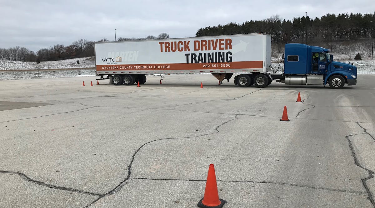 There are three sections of testing to earn a commercial driver&apos;s license: the pre-trip inspection, backing, and a road demonstration.