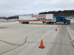 There are three sections of testing to earn a commercial driver's license: the pre-trip inspection, backing, and a road demonstration. There are three sections of testing to earn a commercial driver's license: the pre-trip inspection, backing, and a road demonstration.