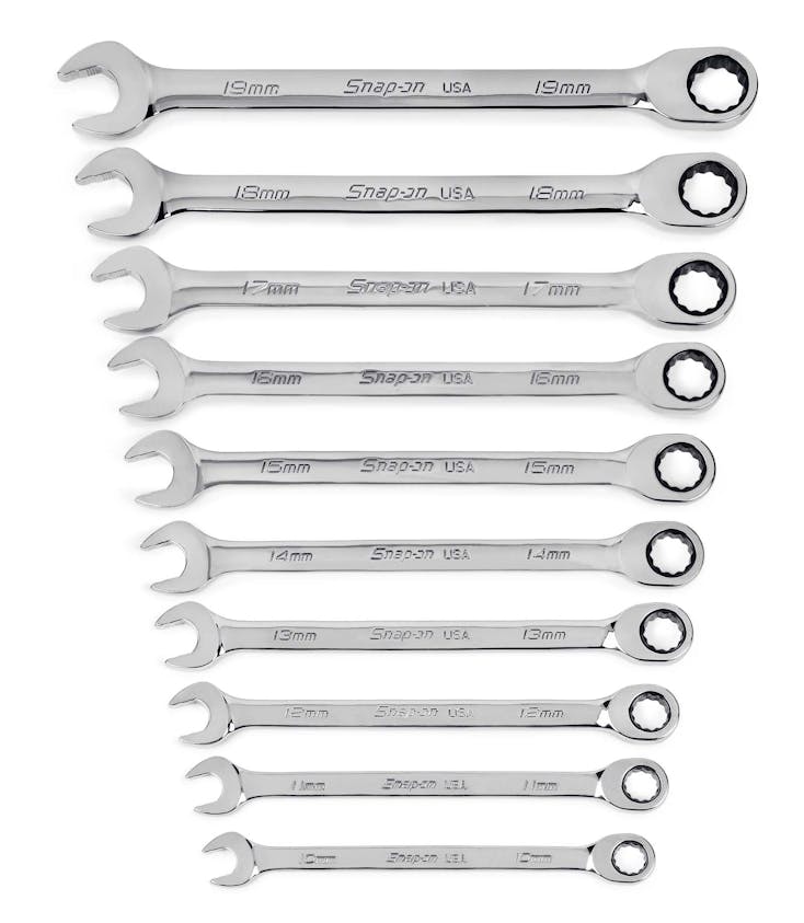 10pc, 12point Metric Flank Drive Plus NonReversing Ratcheting
