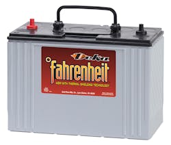 Batteries such as East Penn’s Fahrenheit battery are suitable for use in high-temperature conditions. Batteries such as East Penn’s Fahrenheit battery are suitable for use in high-temperature conditions.