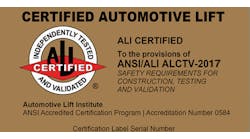 The Automotive Lift Institute (ALI) is the organization setting the standard for lift safety.