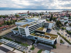 The ZF Forum in Friedrichshafen, Germany is the headquarters of ZF Friedrichshafen AG. The ZF Forum in Friedrichshafen, Germany is the headquarters of ZF Friedrichshafen AG.