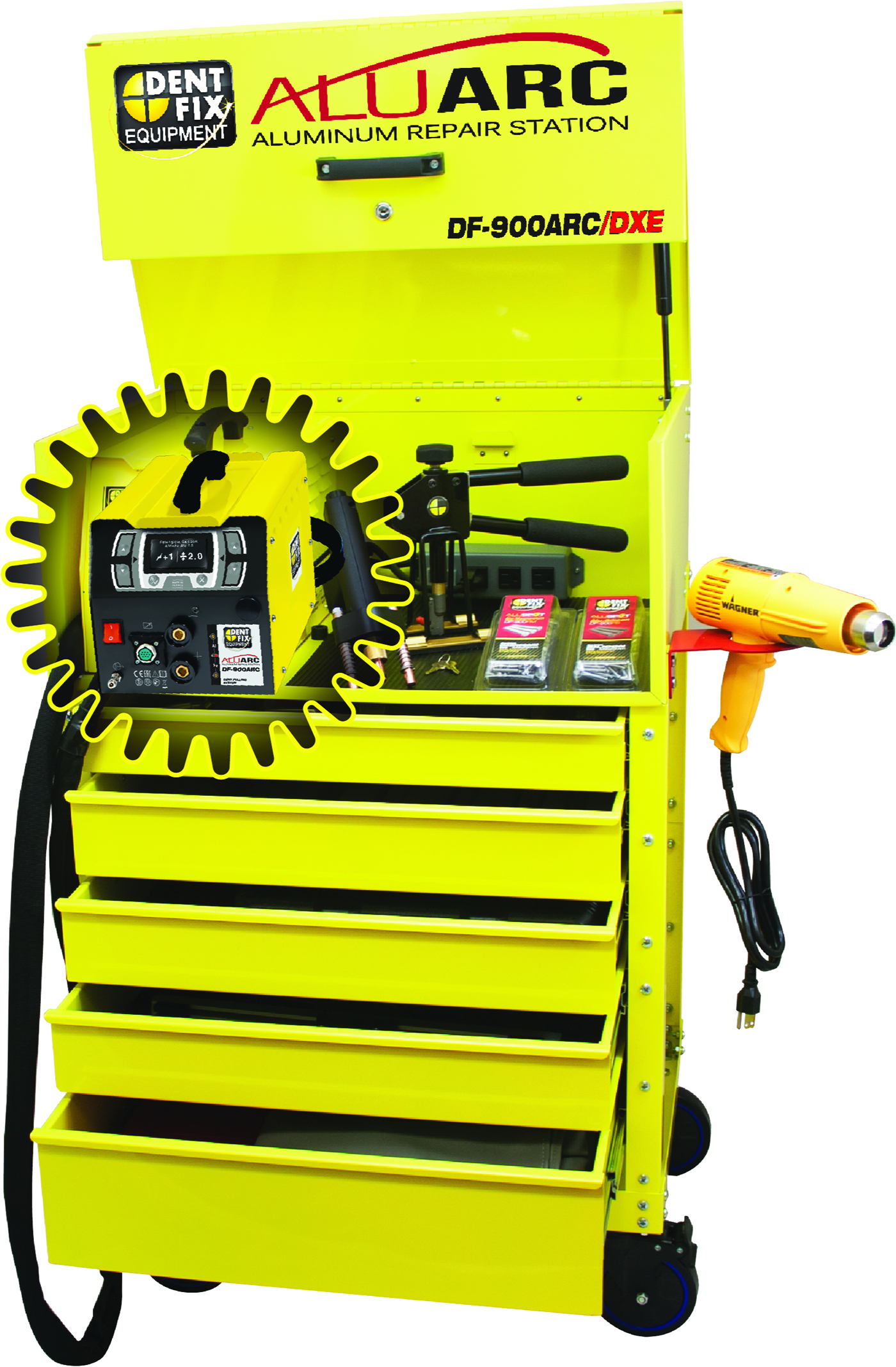 AluArc Aluminum Repair Station with DrawnArc Key Welder Fleet