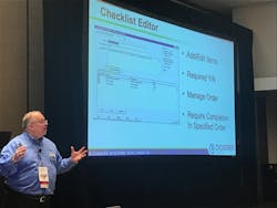 Dossier's Bob Hausler discusses the latest updates available on the Dossier 6.7 version maintenance management software, including the checklist editor, for building customized standard repair and PM lists. Dossier's Bob Hausler discusses the latest updates available on the Dossier 6.7 version maintenance management software, including the checklist editor, for building customized standard repair and PM lists.