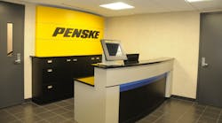 In addition to ruggedized computers used in the shop, Penske also manages tablets used in customer kiosks. These tablets are used to check in customer service requests.