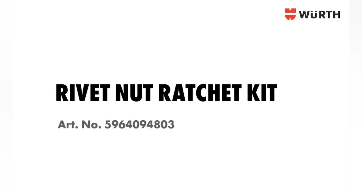 Rivet Nut Ratchet Kit | Fleet Maintenance