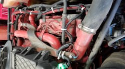 The Fleetguard FIT system offers fleets an LED indicator light, used to provide a quick status on the engine air filter. A green light means the filter is in good operating condition. The Fleetguard FIT system offers fleets an LED indicator light, used to provide a quick status on the engine air filter. A green light means the filter is in good operating condition.