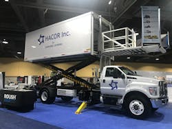 ROUSH CleanTech displayed one of their trucks fueled by propane autogas, in partnership with Hacor Inc., at the Advanced Clean Transportation (ACT) Expo in April 2019. ROUSH CleanTech displayed one of their trucks fueled by propane autogas, in partnership with Hacor Inc., at the Advanced Clean Transportation (ACT) Expo in April 2019.