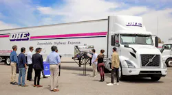 Event attendees experienced Perceptive Automata’s artificial intelligence software during a simulation demonstration on a Volvo VNR 300 regional-haul model.