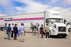 Event attendees experienced Perceptive Automata’s artificial intelligence software during a simulation demonstration on a Volvo VNR 300 regional-haul model. Event attendees experienced Perceptive Automata’s artificial intelligence software during a simulation demonstration on a Volvo VNR 300 regional-haul model.